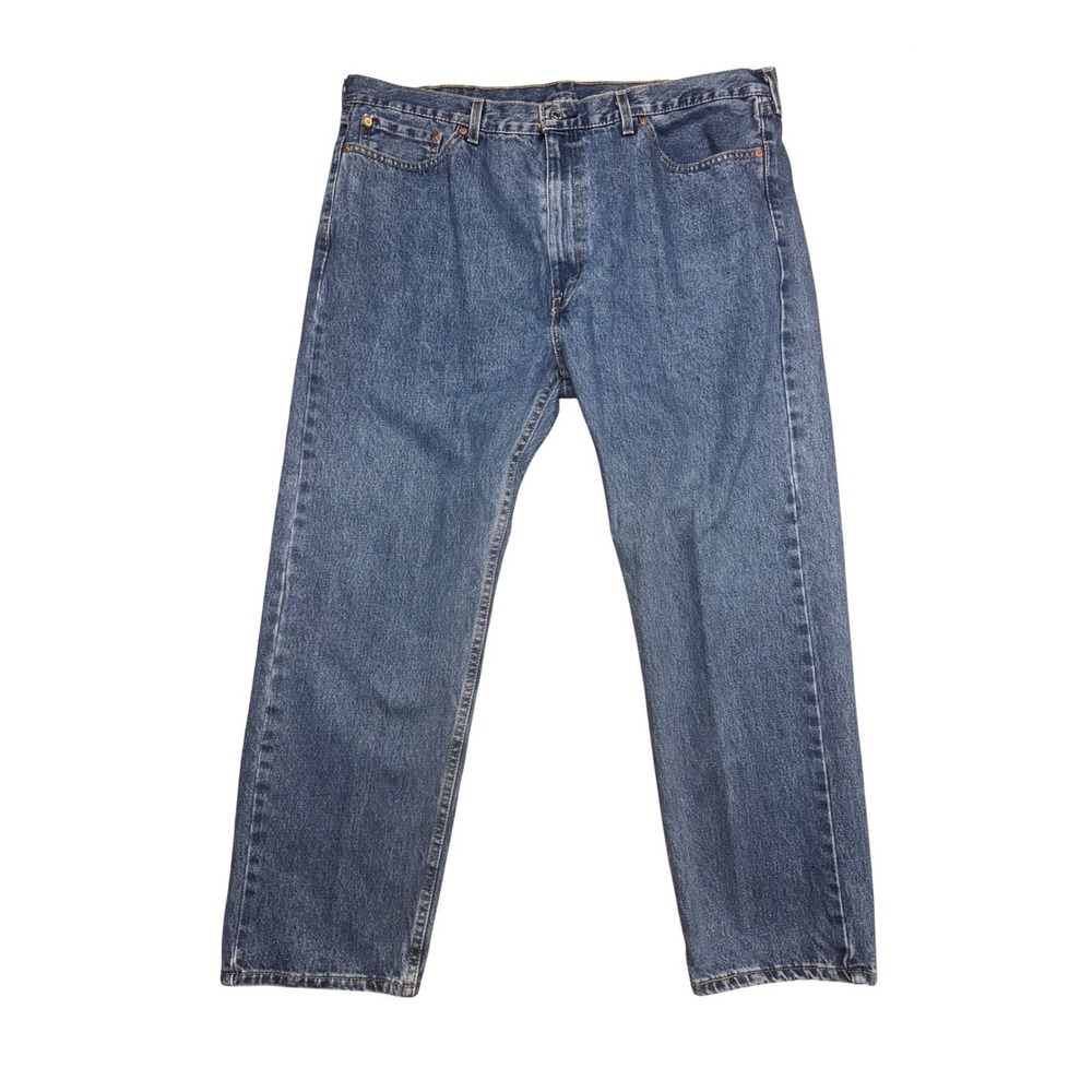 Levis‎ 505 Regular Fit Straight Leg Mens Denim Jeans Blue 42x29 Medium Wash